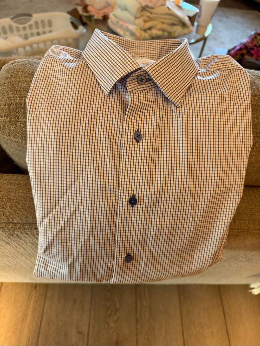 Lorenzo Uomo Purple/Blue/White Small Check Dress Shirt